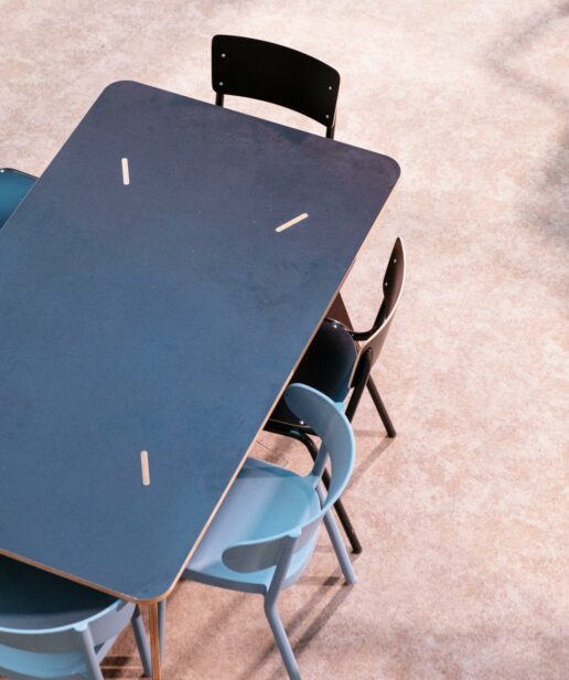 Painted dining room table chairs